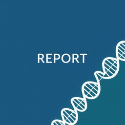 A professional cover page background for a report featuring a subtle DNA helix