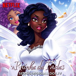 Movie poster for Netflix titled 'A Rainha da Fadas' with subtitle 'Versão Original do Livro'