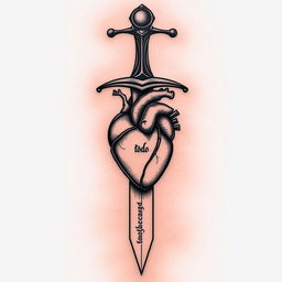 A tattoo design featuring the legendary sword from Arthurian mythology, Excalibur