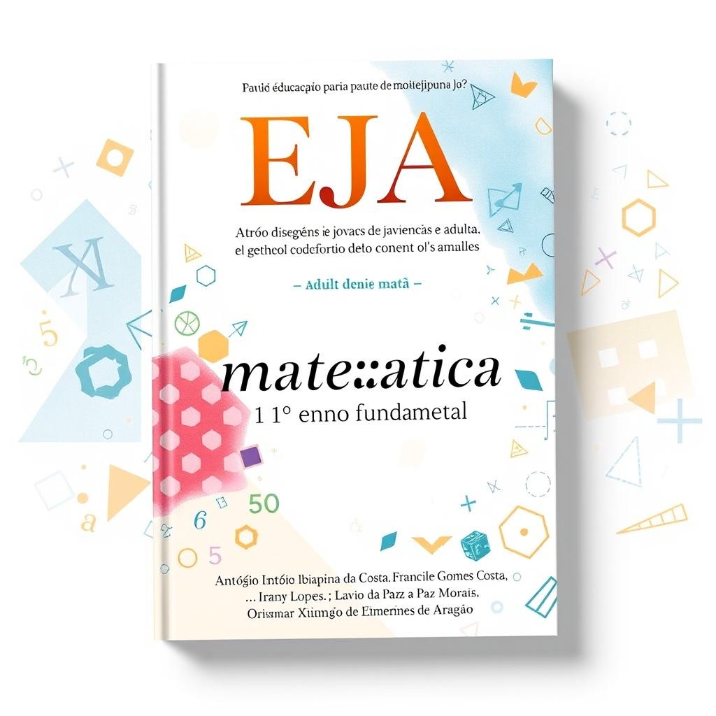 A book cover design for 'EJA Educação de jovens e adultos, matemática 1° ano ensino fundamental'