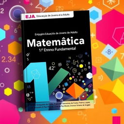 A captivating book cover for "EJA Educação de Jovens e Adultos, Matemática 1° Ano Ensino Fundamental"