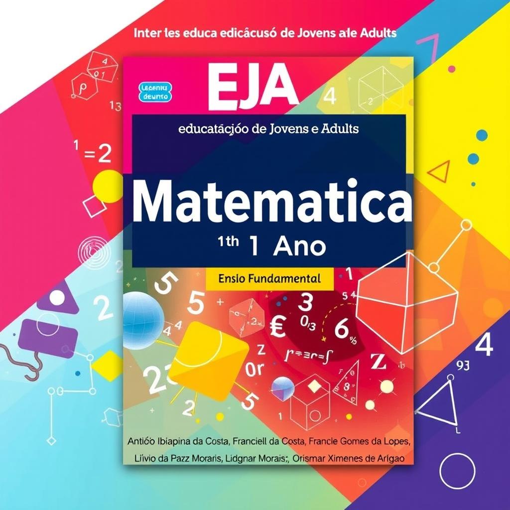 A captivating book cover for "EJA Educação de Jovens e Adultos, Matemática 1° Ano Ensino Fundamental"