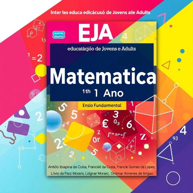 A captivating book cover for "EJA Educação de Jovens e Adultos, Matemática 1° Ano Ensino Fundamental"