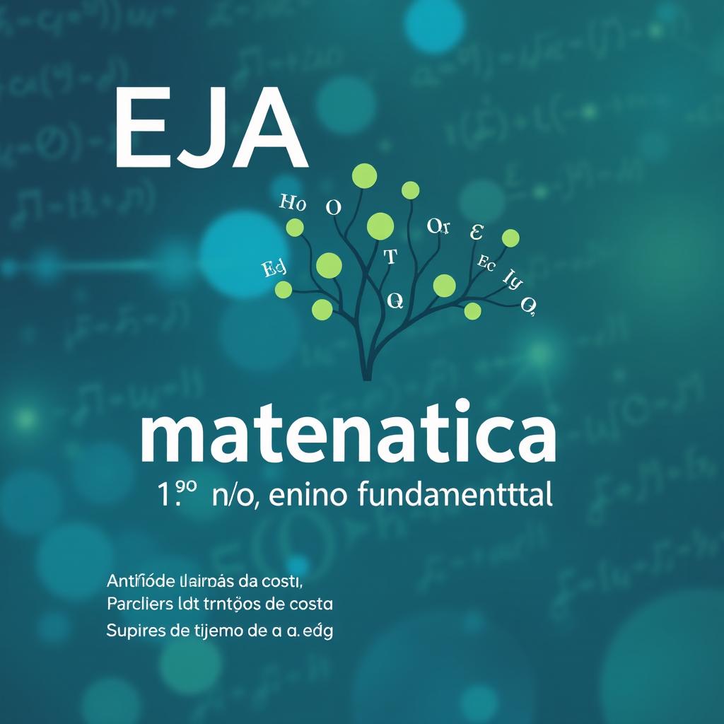 A captivating and educational book cover for "EJA Educação de jovens e adultos, matemática 1° ano ensino fundamental"