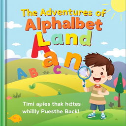 Front cover of a children's literacy book titled 'The Adventures of Alphabet Land'