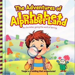 Front cover of a children's literacy book titled 'The Adventures of Alphabet Land'