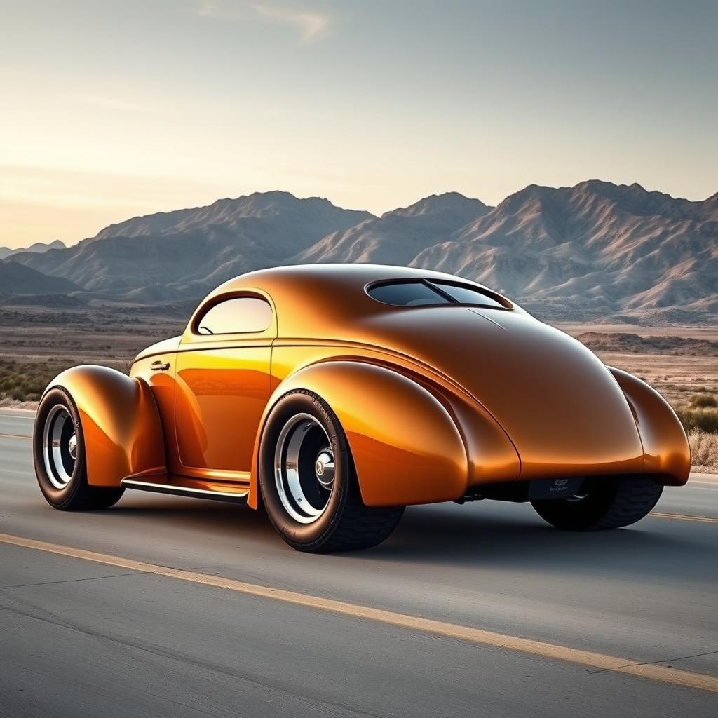 A supercar envisioned by Khyzyl Saleem, featuring a 1939 Chevy Coupe as its muse