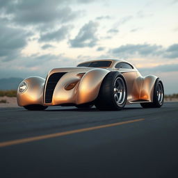 A supercar envisioned by Khyzyl Saleem, featuring a 1939 Chevy Coupe as its muse