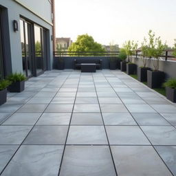 Design an outdoor terrace floor with the dimensions of 4 meters by 3