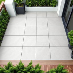 Design an outdoor terrace floor with the dimensions of 4 meters by 3