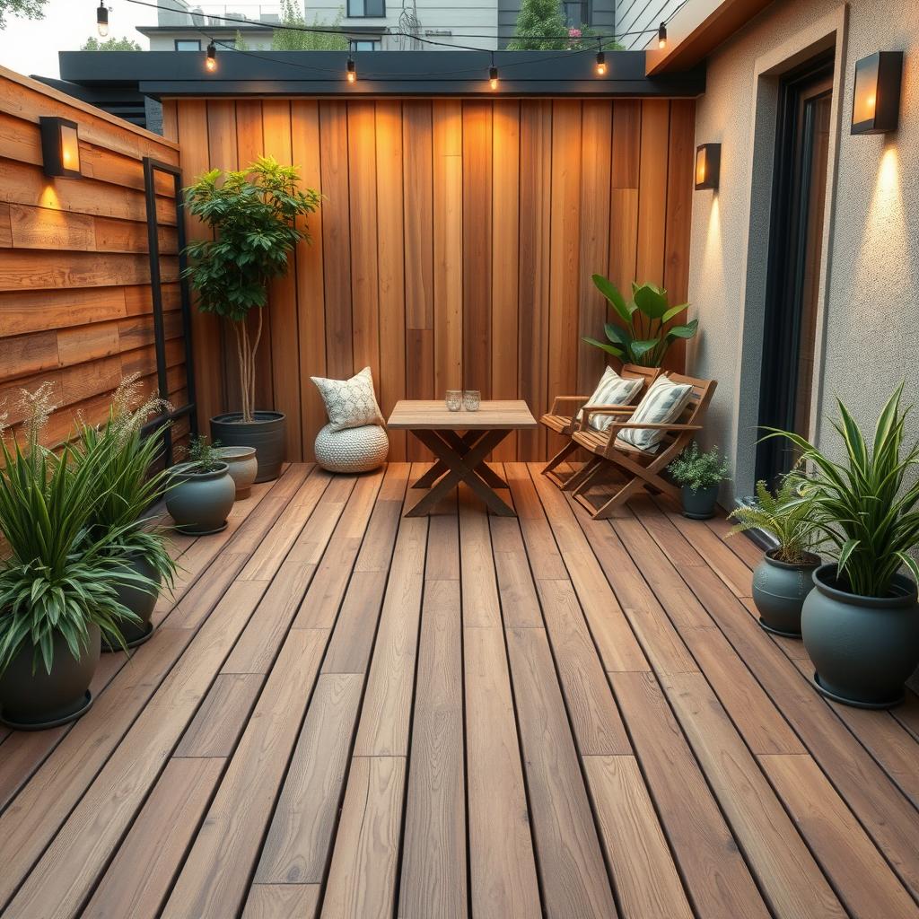 Design an outdoor terrace floor with the dimensions of 4 meters by 3