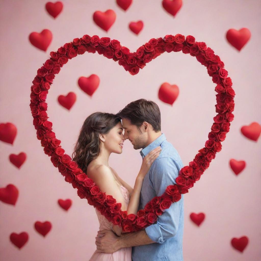 Create Valentine's Day photos with unique compositions, dynamic perspectives, and artistic flair, embodying the essence of love in a visually stunning manner.