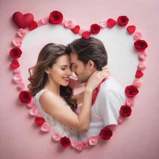 Create Valentine's Day photos with unique compositions, dynamic perspectives, and artistic flair, embodying the essence of love in a visually stunning manner.