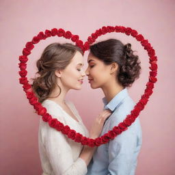 Create Valentine's Day photos with unique compositions, dynamic perspectives, and artistic flair, embodying the essence of love in a visually stunning manner.