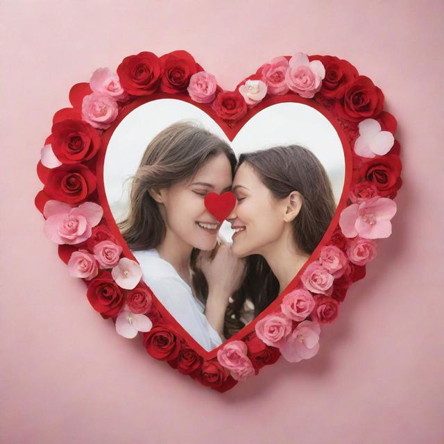 Transform Valentine's Day snapshots with unique compositions, dynamic angles, and artistic nuances to exude visual charm and commemorate the spirit of love.