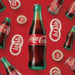 A unique, never-before-seen Coca-Cola bottle with vibrant colors and unconventional designs while maintaining the classic logo.