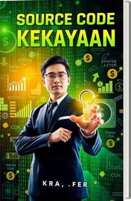 A captivating and thought-provoking book cover for "Source Code Kekayaan