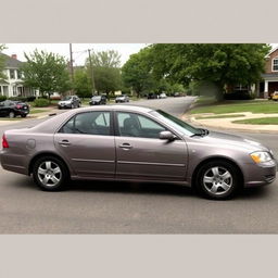 A generic, everyday sedan parked on a suburban street