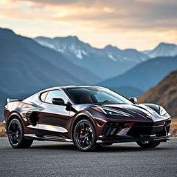 A powerful and luxurious Corvette C8 super-SUV, blending the elegance of a sports car with the versatility of an SUV