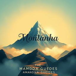 Illustrative book cover design for a novel titled "Montanha" by Amanda Guedes