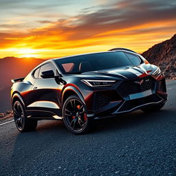 A powerful and luxurious Corvette C8 super-SUV, merging the sporty DNA of a Corvette with the versatility of an SUV