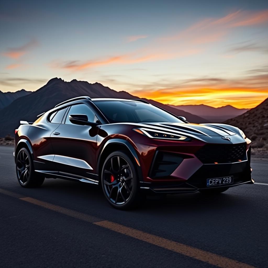 A powerful and luxurious Corvette C8 super-SUV, merging the sporty DNA of a Corvette with the versatility of an SUV