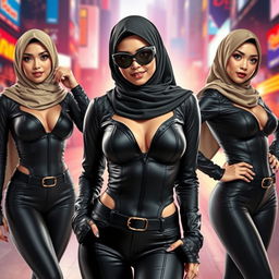 Malaysian women wearing hijabs as stunning and seductive superheroes