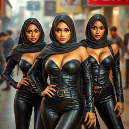 Malaysian women wearing hijabs as stunning and seductive superheroes