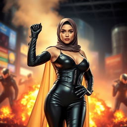 Malaysian women wearing hijabs as stunning and seductive superheroes