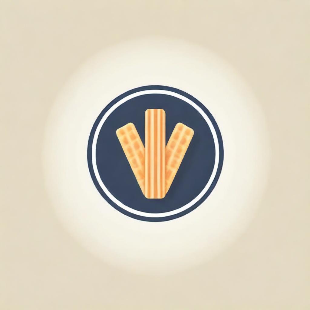 Logo featuring delicious and crunchy wafer sticks. The logo should imply taste, pleasure, and high quality. Include elements to suggest it being a snack product.