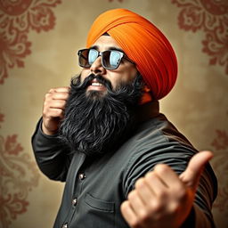 A captivating portrait of Sidhu Moose Wala, the famous Punjabi singer and songwriter, depicted in a dynamic and powerful pose