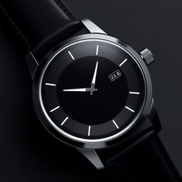 A sleek and modern watch design featuring a circular dial with a minimalist interface