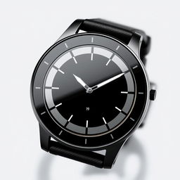 A sleek and modern watch design featuring a circular dial with a minimalist interface