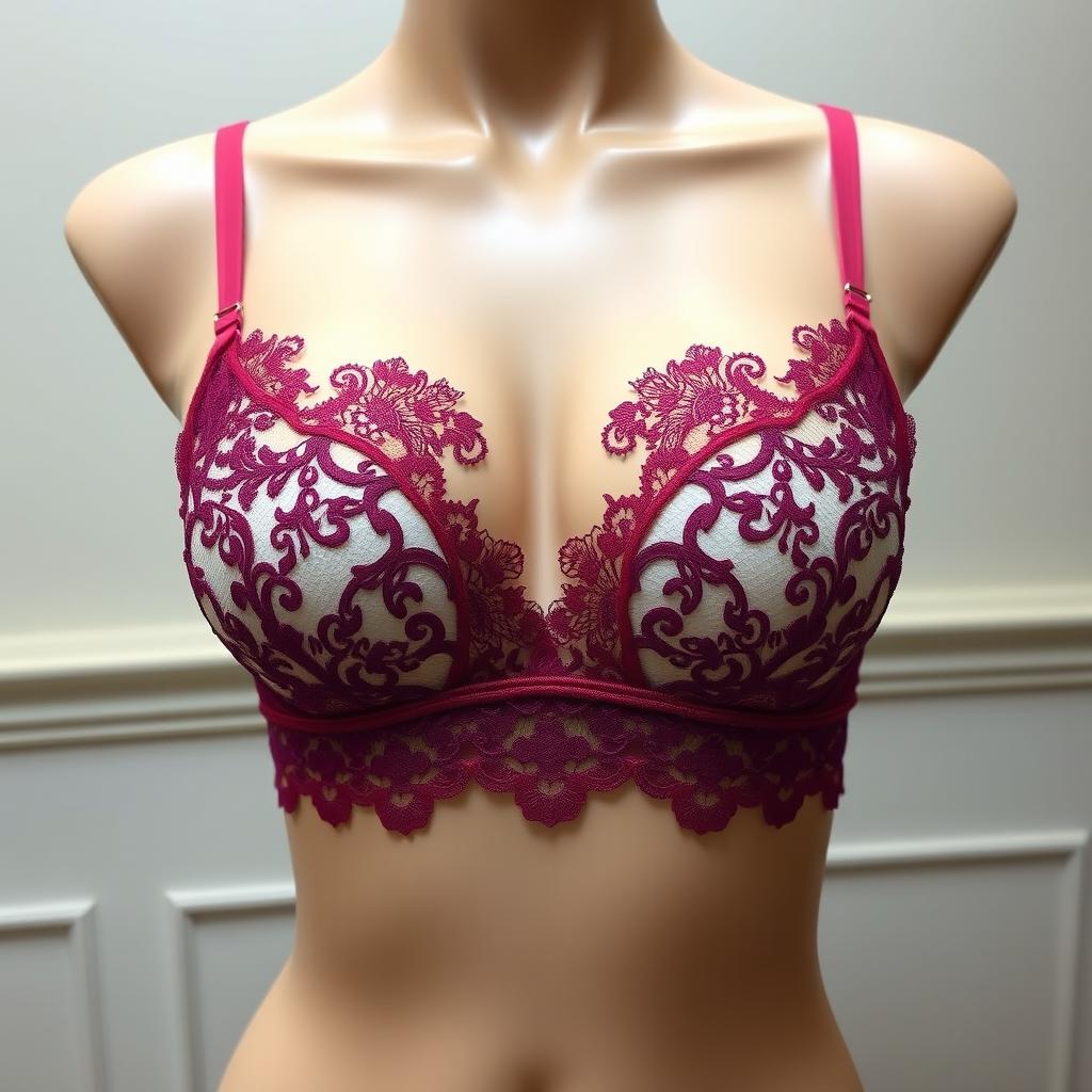 A luscious and elegant lingerie set, featuring intricate lace patterns and delicate silk fabric