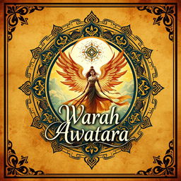 Design a stunning cover for the 'Warah Awatara' script, featuring a mystical and ancient theme