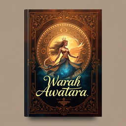 Design a stunning cover for the 'Warah Awatara' script, featuring a mystical and ancient theme