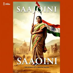 A movie poster for the film titled 'SAROJINI'