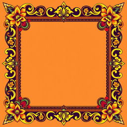 Design a square decorative border for the Waraha Awatara script, incorporating intricate patterns inspired by Hindu mythology