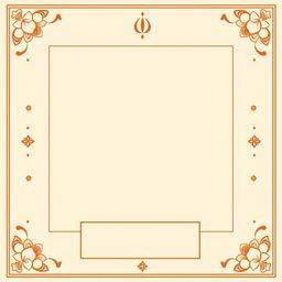 Design a simple yet elegant square border inspired by Hindu mythology, incorporating subtle motifs like lotus flowers, gentle wave patterns, and small celestial symbols to maintain a spiritual touch