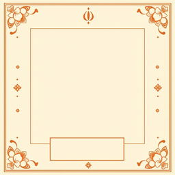 Design a simple yet elegant square border inspired by Hindu mythology, incorporating subtle motifs like lotus flowers, gentle wave patterns, and small celestial symbols to maintain a spiritual touch