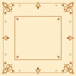 Create a simple square border with subtle patterns inspired by Hindu mythology