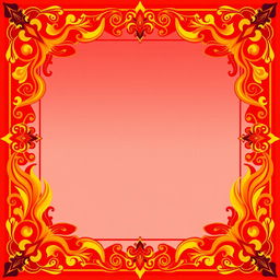 Create a simple square border inspired by Hindu mythology, utilizing patterns that resonate with mythological themes
