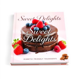 A book cover for a diabetic-friendly dessert recipe book