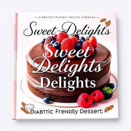 A book cover for a diabetic-friendly dessert recipe book