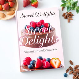 A book cover for a diabetic-friendly dessert recipe book