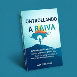 e-book cover design for "Controlando a Raiva: Estratégias Práticas para Transformar Emoções e Melhorar Relacionamentos" by Alef Guerreiro