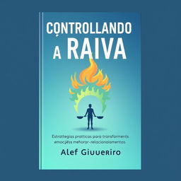 e-book cover design for "Controlando a Raiva: Estratégias Práticas para Transformar Emoções e Melhorar Relacionamentos" by Alef Guerreiro