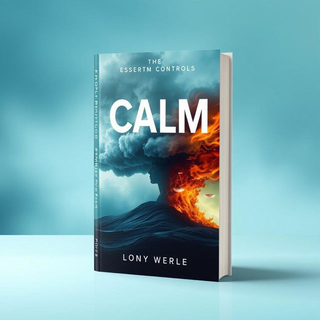 A book cover design that evokes a sense of calm and emotional control