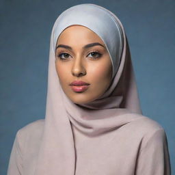 A respectful depiction of a woman wearing a hijab, highlighting her modesty and elegance