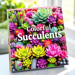 An inviting and vibrant book cover design featuring a colorful succulent garden